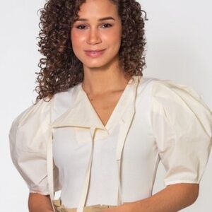 Ulla Johnson cream Blair blouse